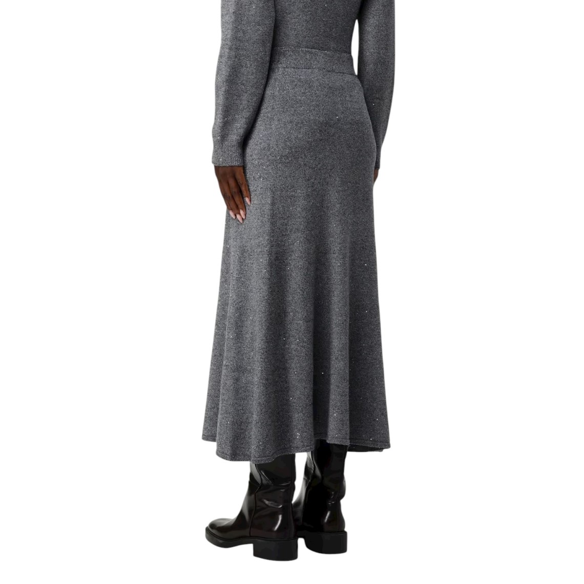 Gonna midi in maglia con paillettes Liu Jo