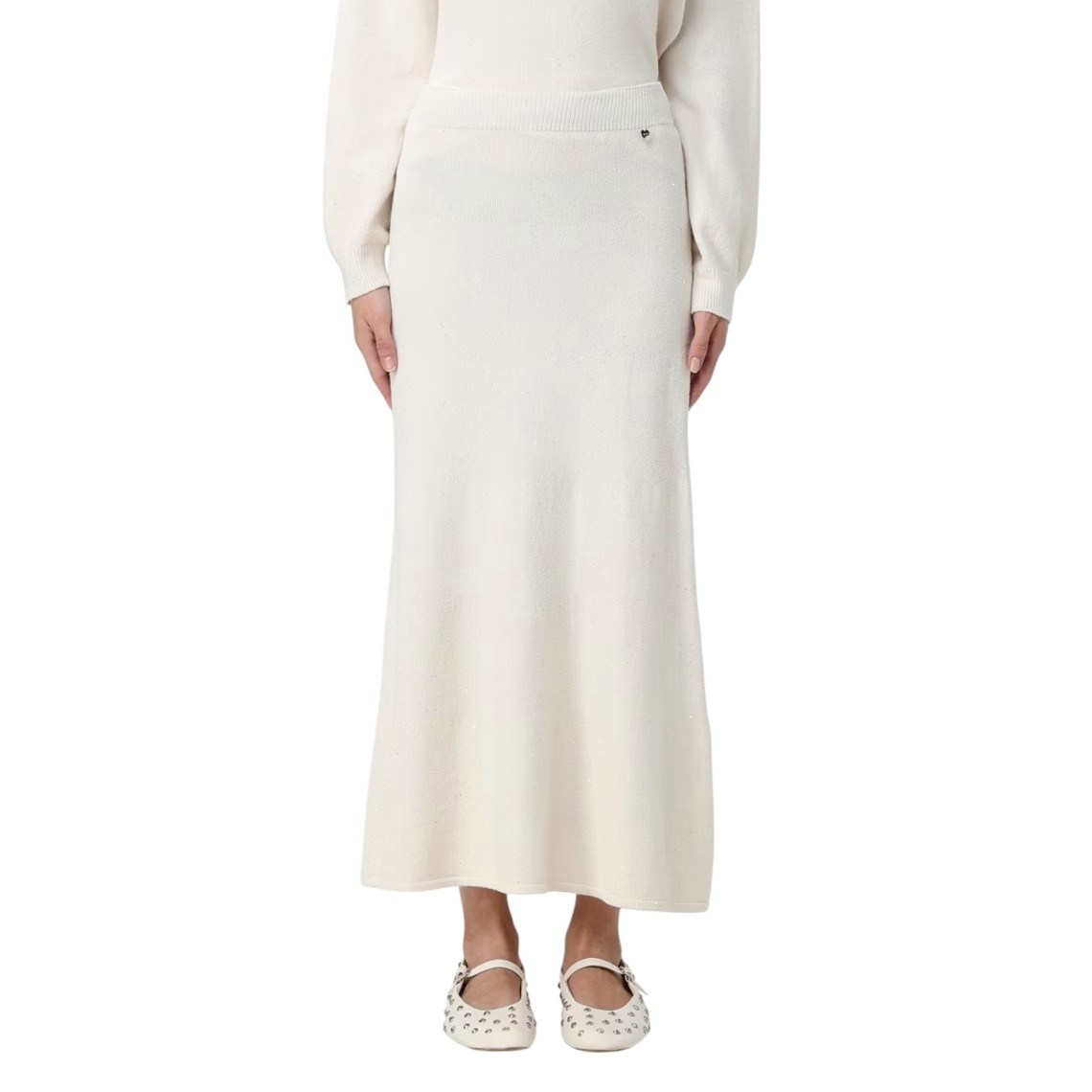 Gonna midi in maglia con paillettes Liu Jo