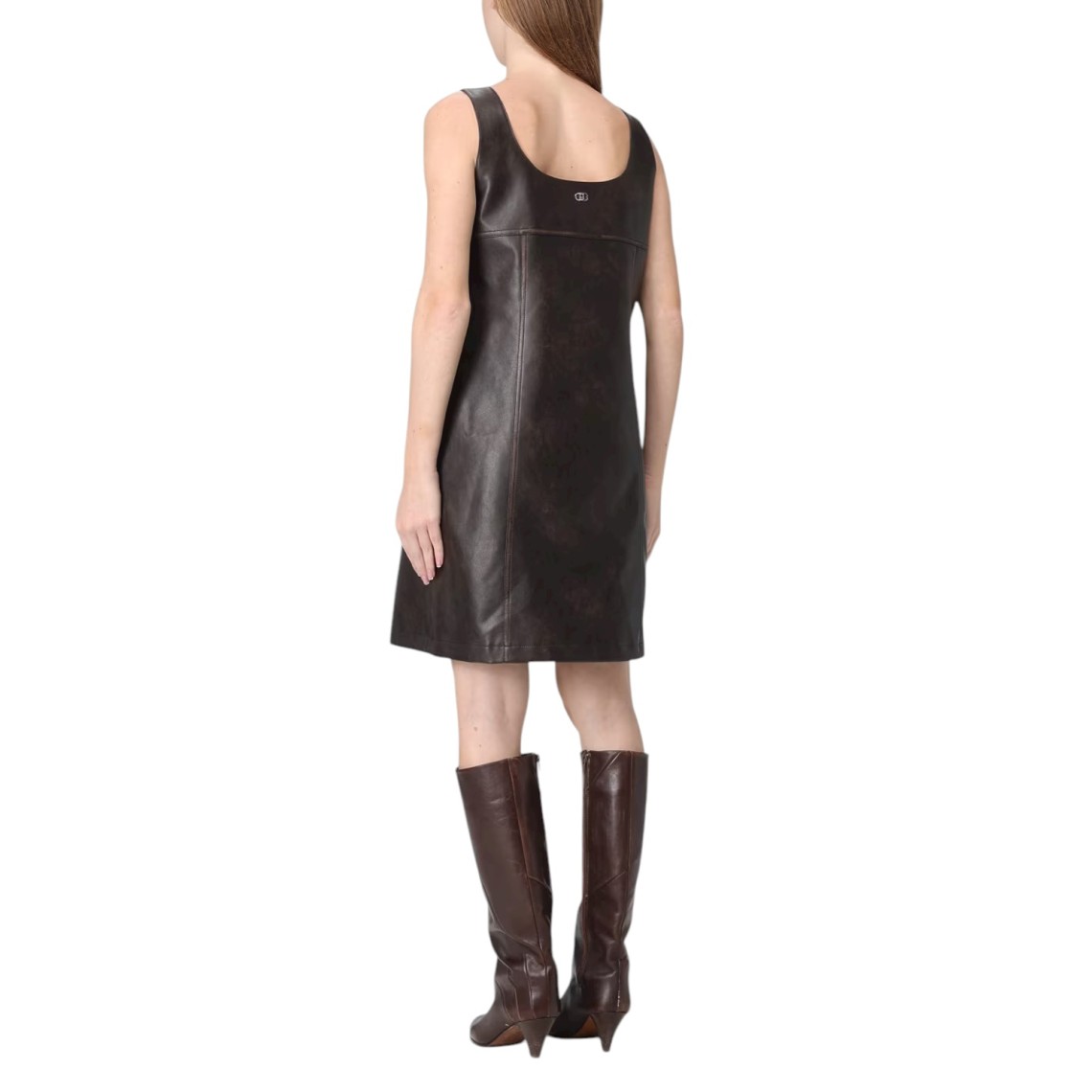 Abito corto in tessuto spalmato Liu Jo