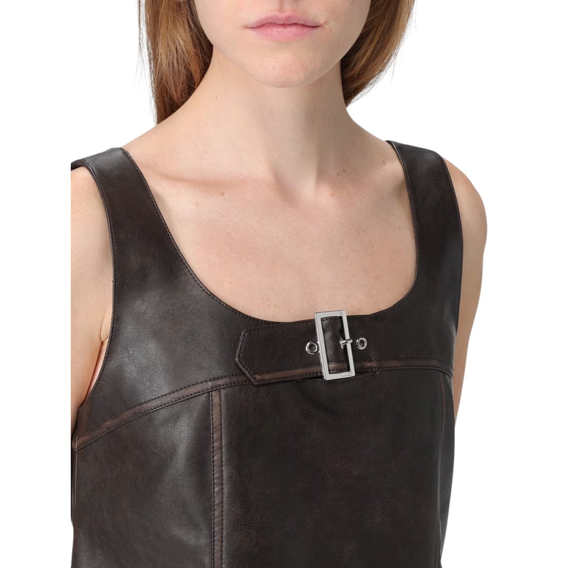 Abito corto in tessuto spalmato Liu Jo