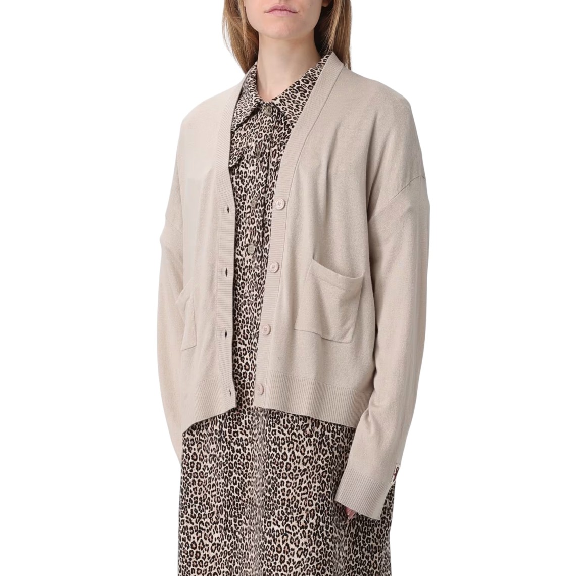 Cardigan basic Liu Jo in misto viscosa