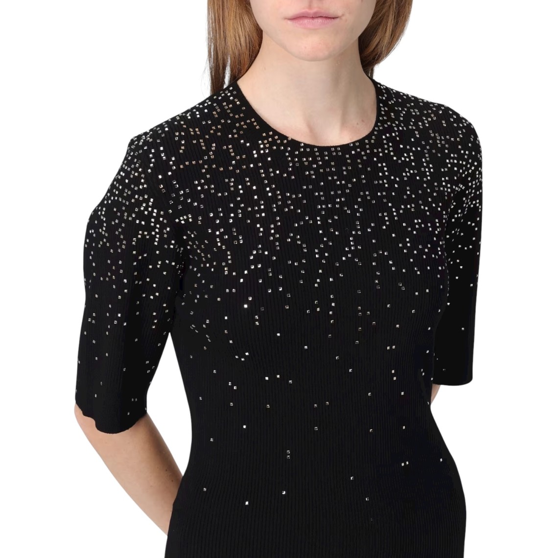 Maglia a girocollo Liu Jo in misto viscosa con strass