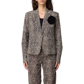 Blazer Liu Jo in cotone animalier