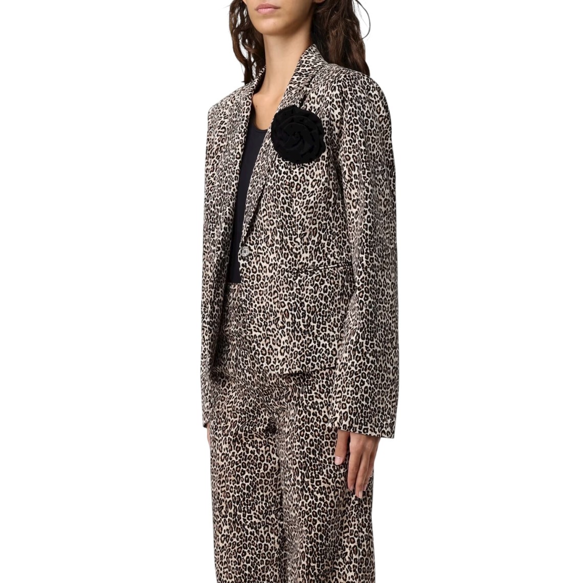 Blazer Liu Jo in cotone animalier