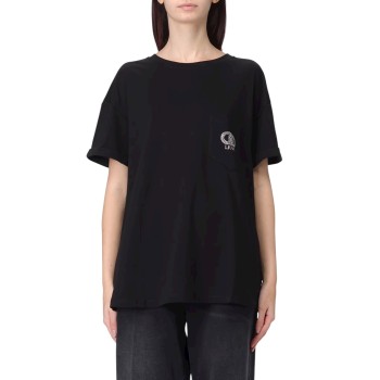 T-shirts in cotone con logo gioiello Liu Jo