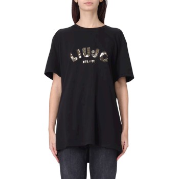 T-shirts in cotone con logo Liu Jo