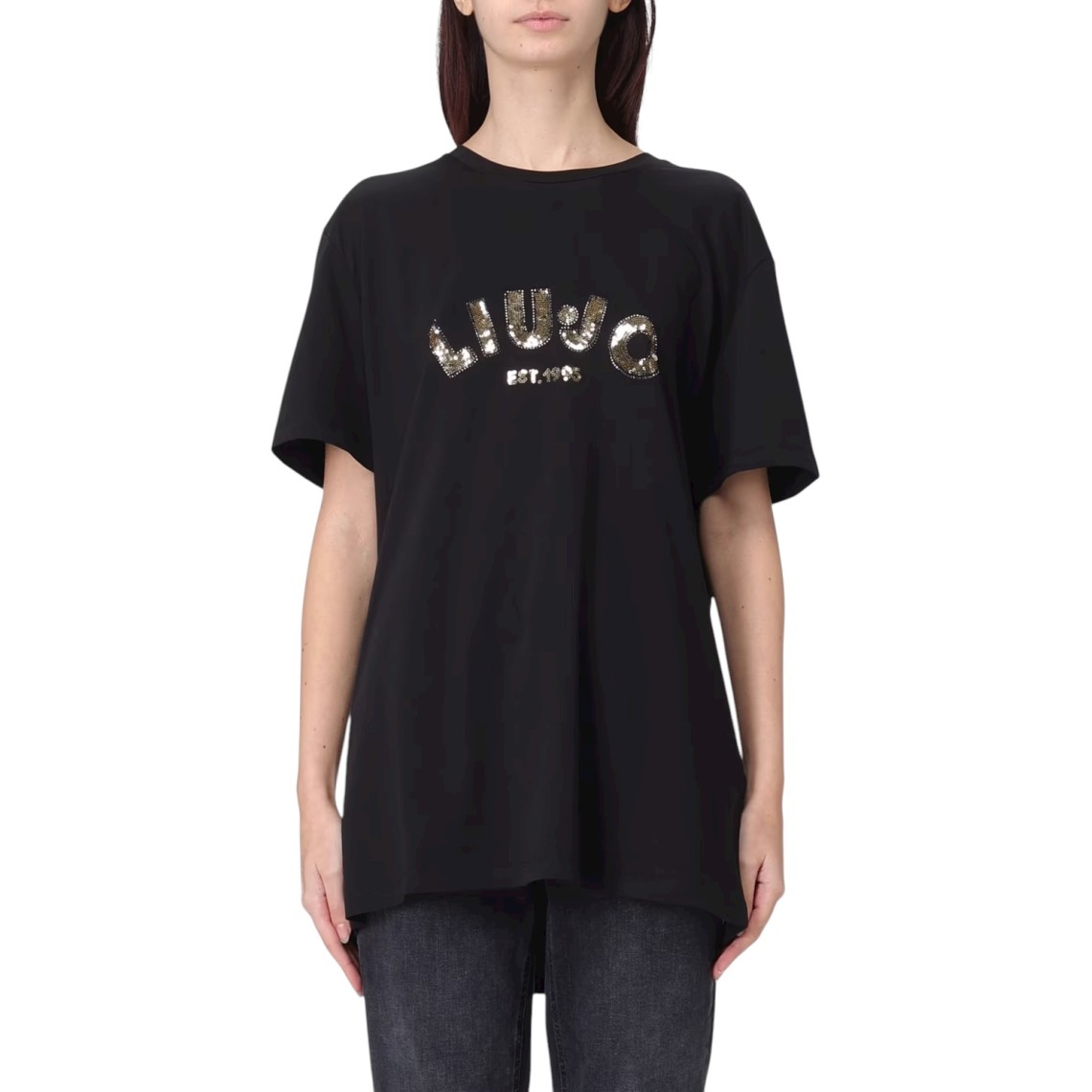 T-shirts in cotone con logo Liu Jo