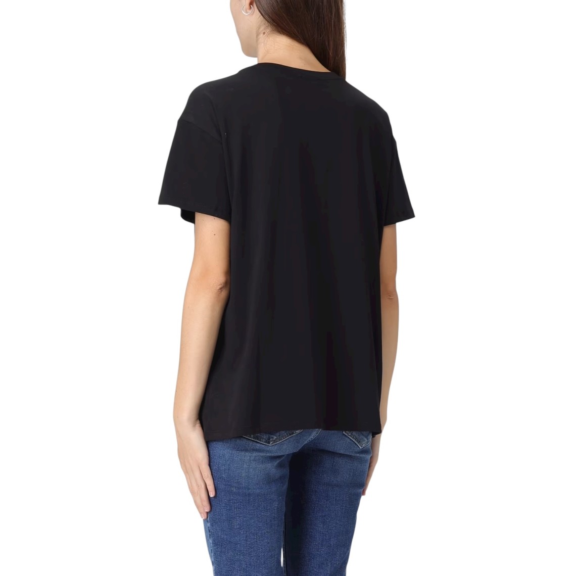 T-shirt in cotone con strass Liu Jo