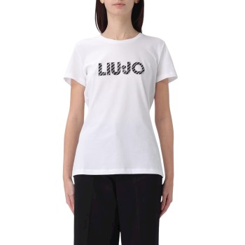 T-shirts in cotone con logo Liu Jo