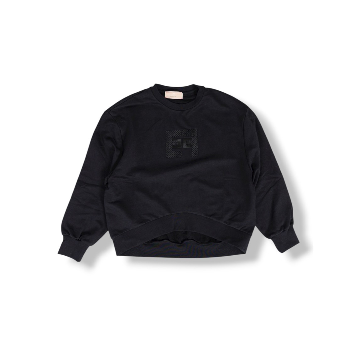 Felpa girocollo con fondo asimmetrico Elisabetta Franchi La Mia Bambina