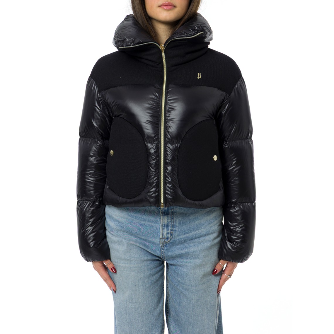 Cappa in nylon ultralight ed ecowool Herno bambina