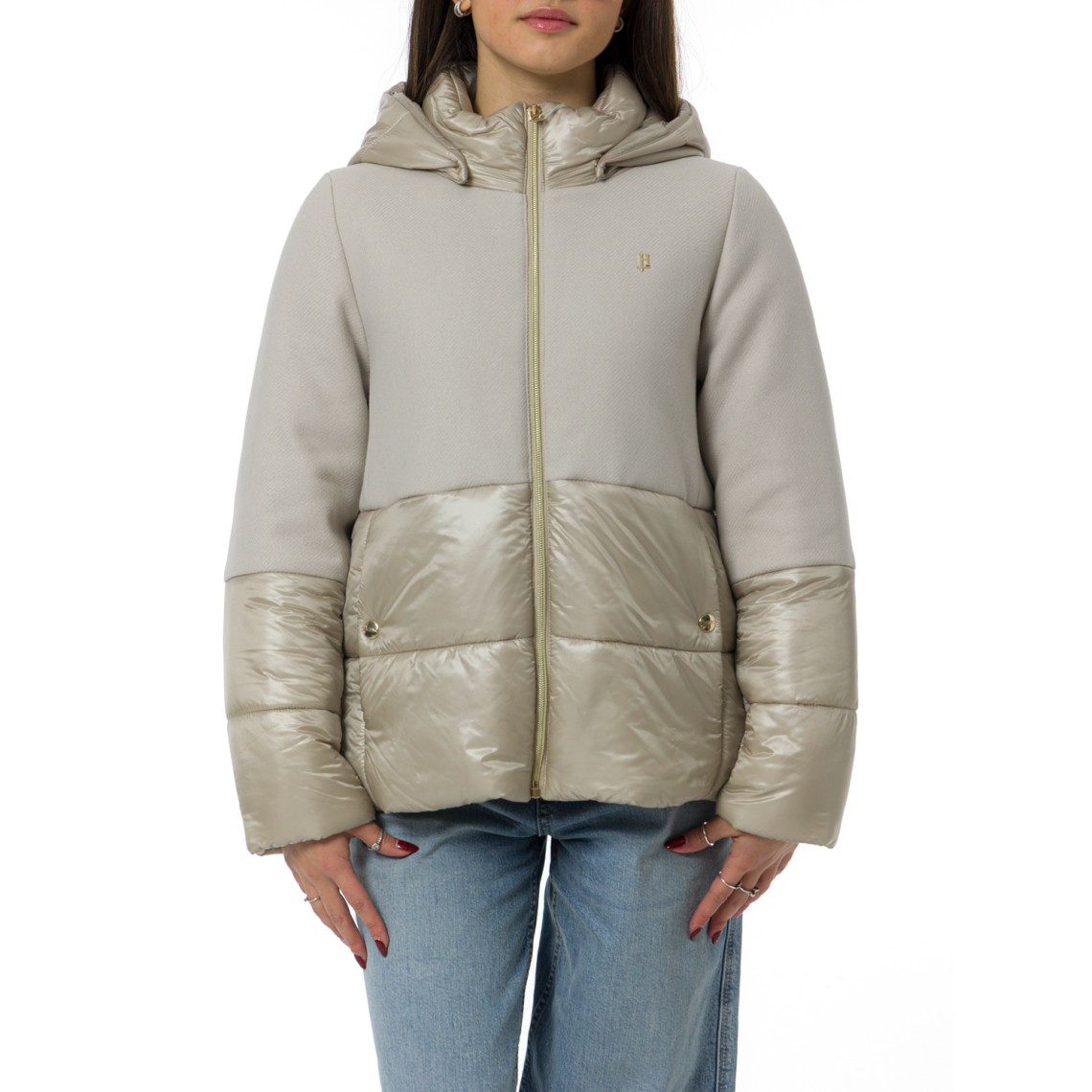 Cappa in ecowool e nylon ultralight Herno bambina