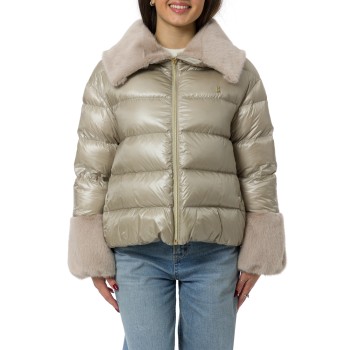 Giacca in nylon ultralight e lady alternative fur Herno...
