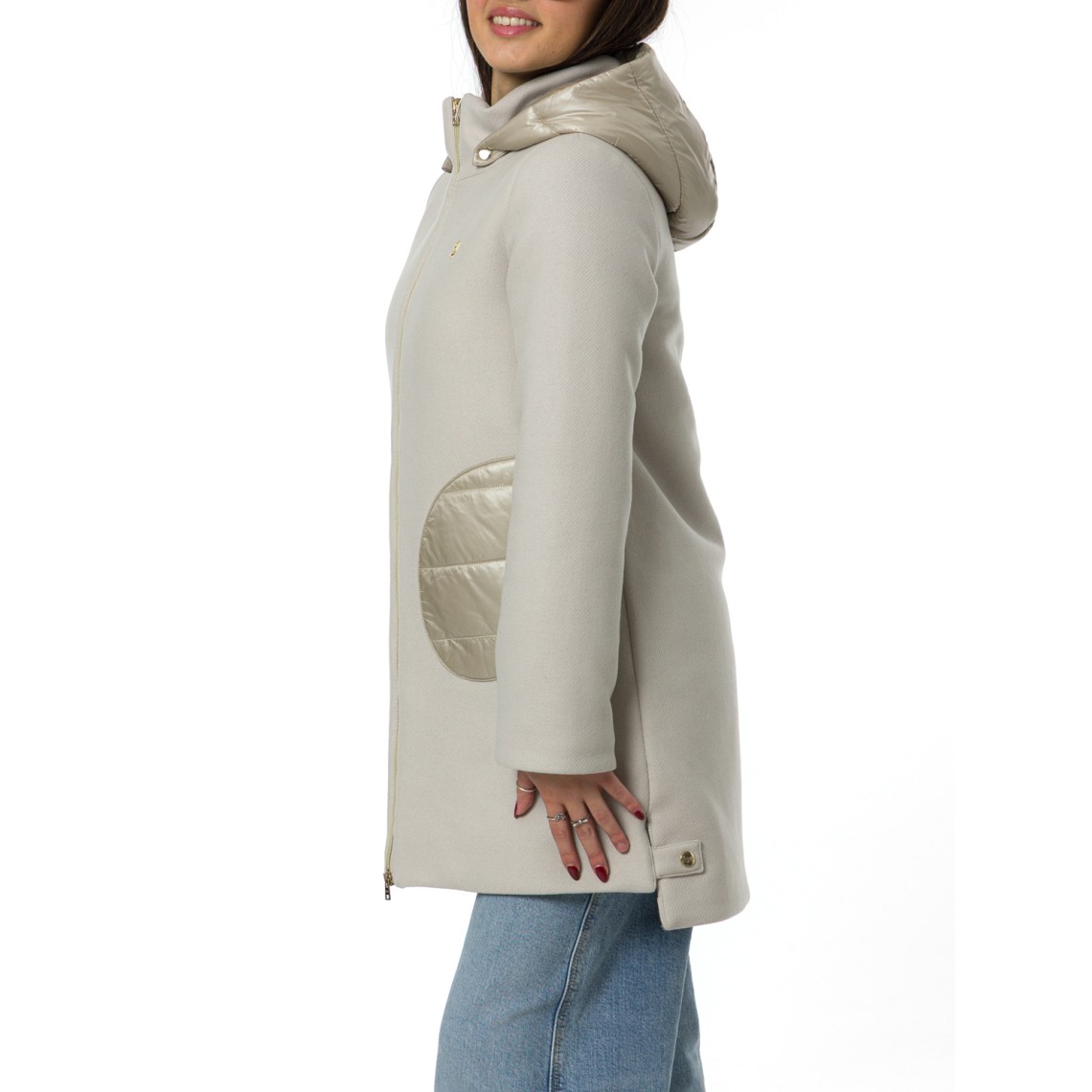 Cappotto Herno con cappuccio in Ecowool e nylon Ultralight bambina 
