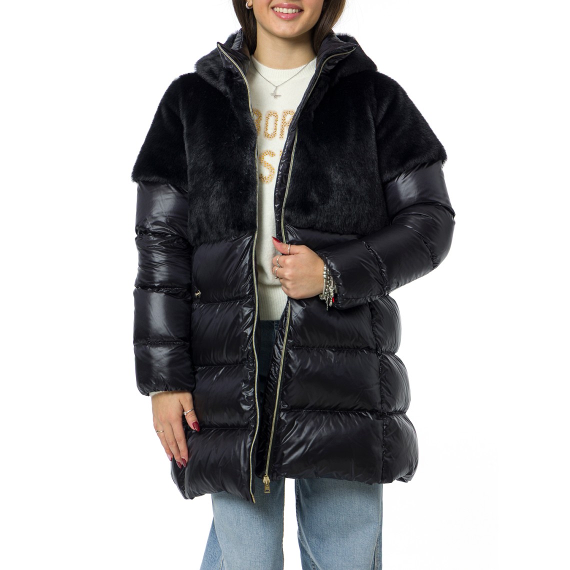 Giubbotto Herno A-shape in nylon Ultralight e lady alternative