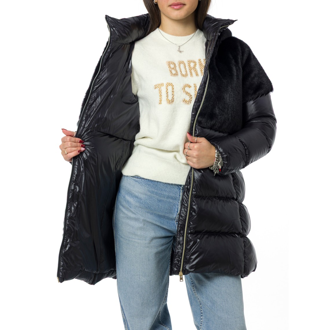 Giubbotto Herno A-shape in nylon Ultralight e lady alternative