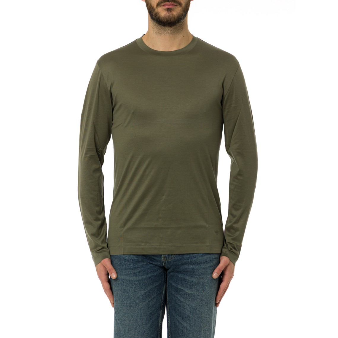 T-shirt Emporio Armani in lyocell e cotone