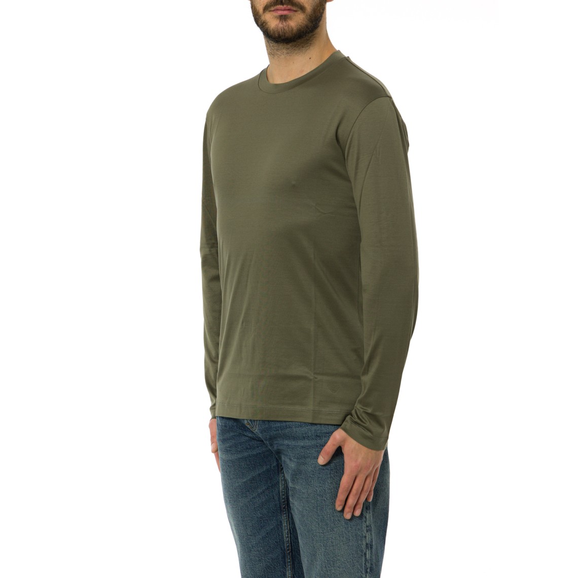 T-shirt Emporio Armani in lyocell e cotone