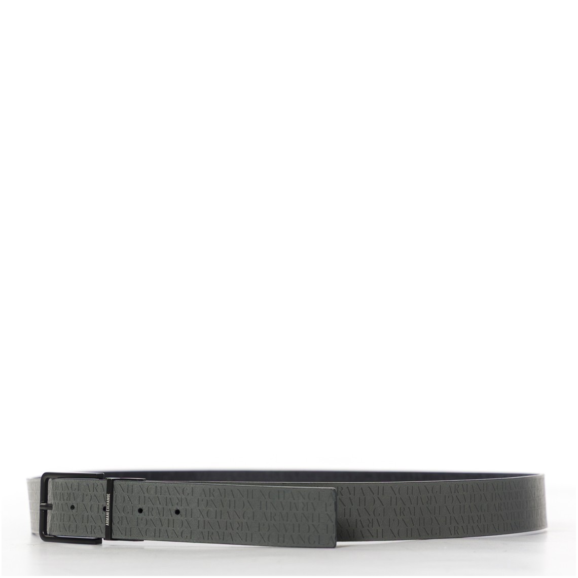 Cintura Armani Exchange reversibile in pelle con logo impresso