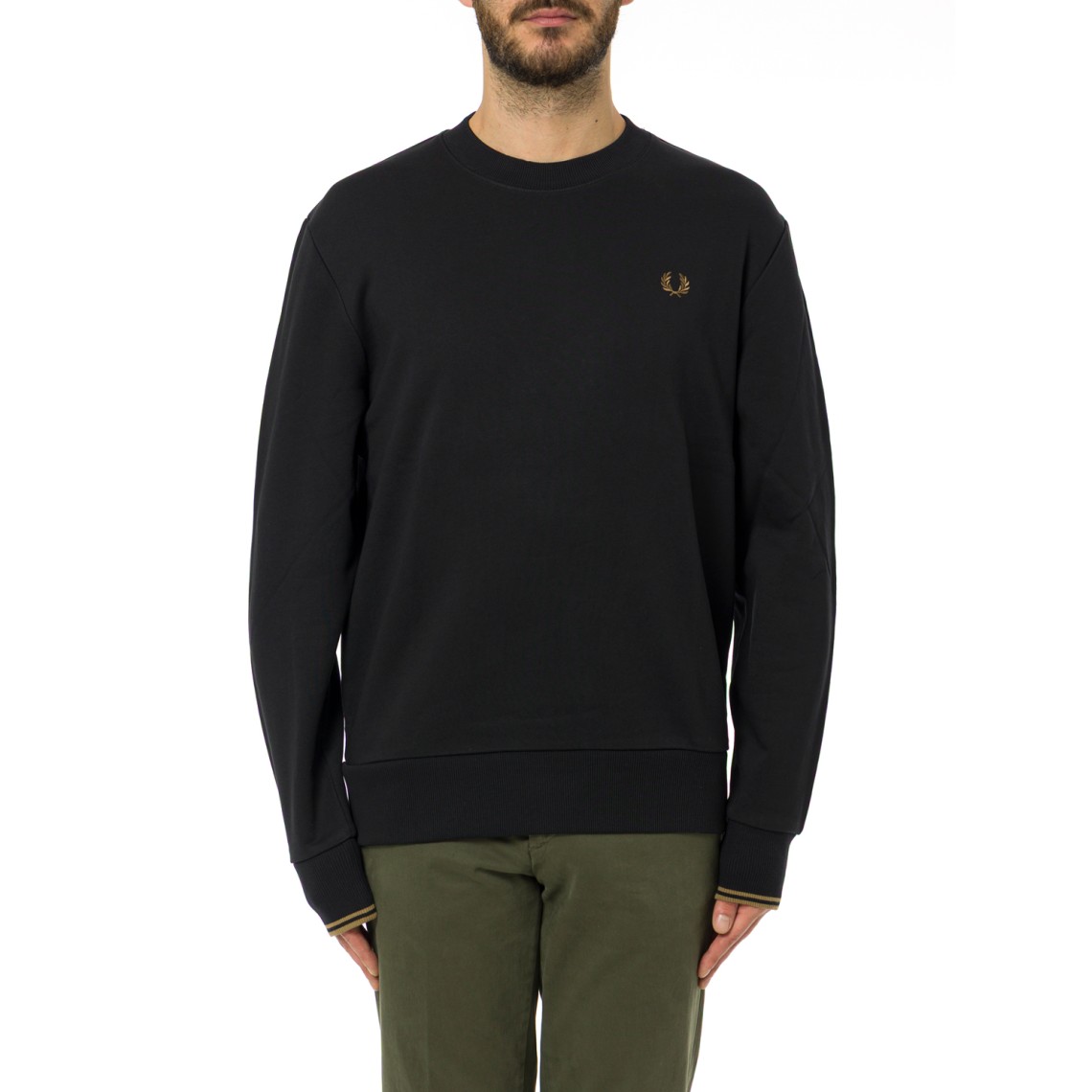 Maglia a girocollo con logo Fred Perry