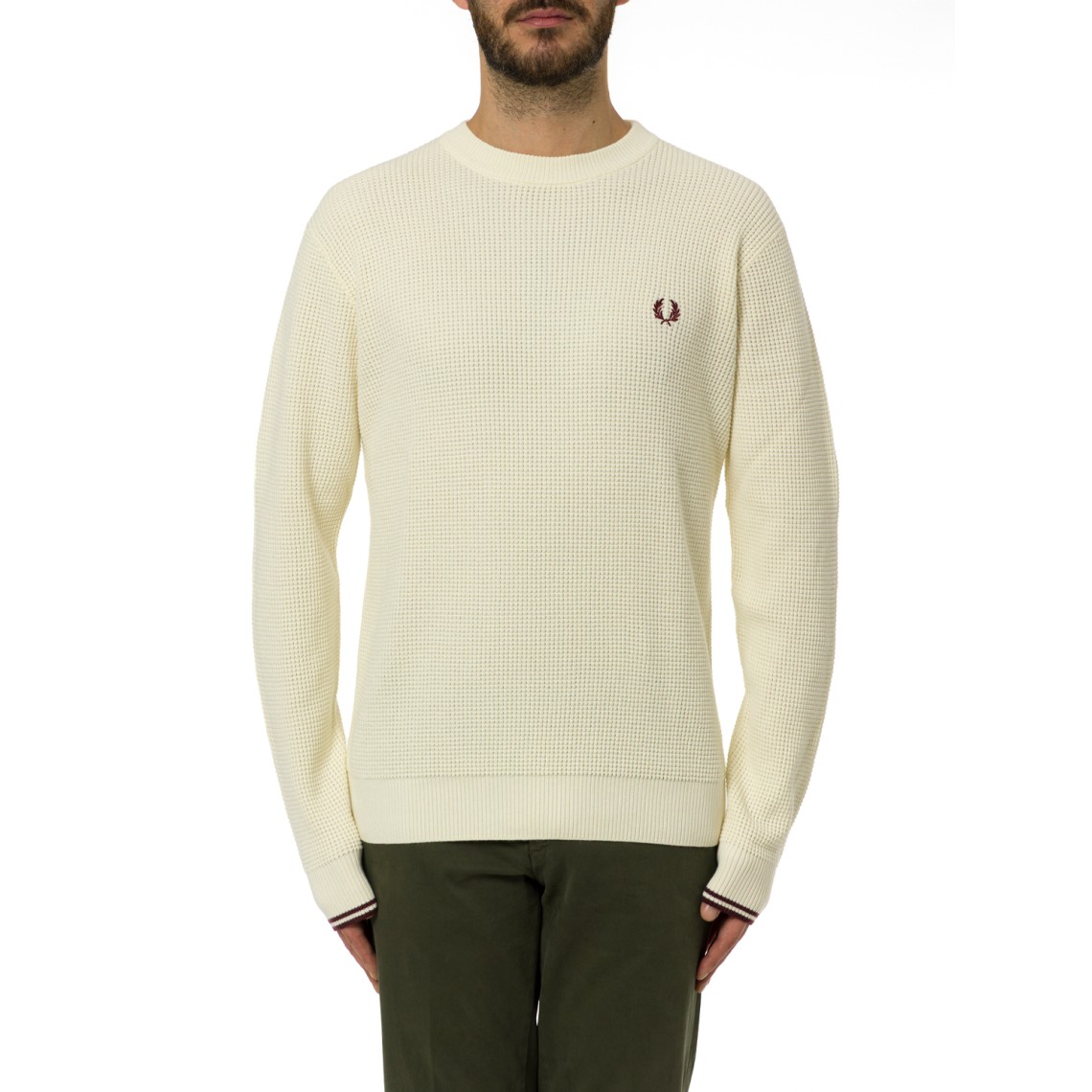 Maglione con lavorazione goffrata Fred Perry