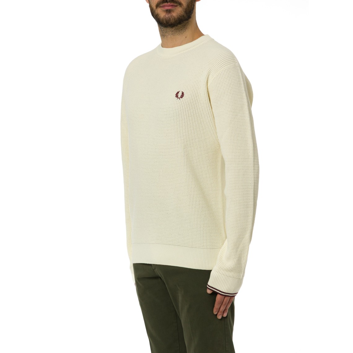 Maglione con lavorazione goffrata Fred Perry