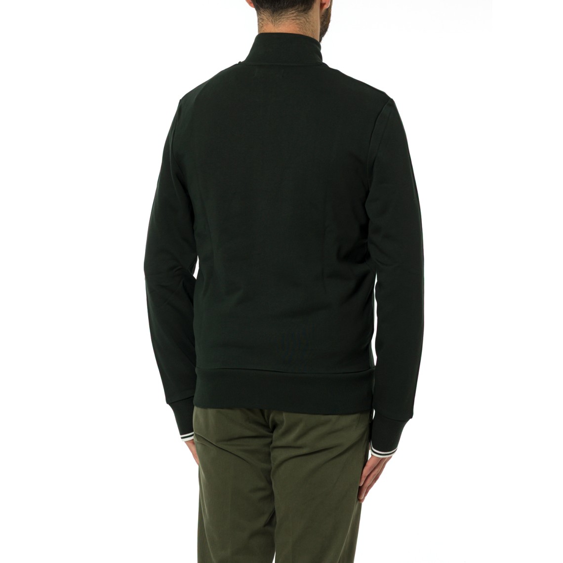 Felpa Fred Perry in misto cotone con zip e ricamo