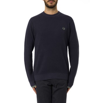 Maglione con lavorazione goffrata Fred Perry