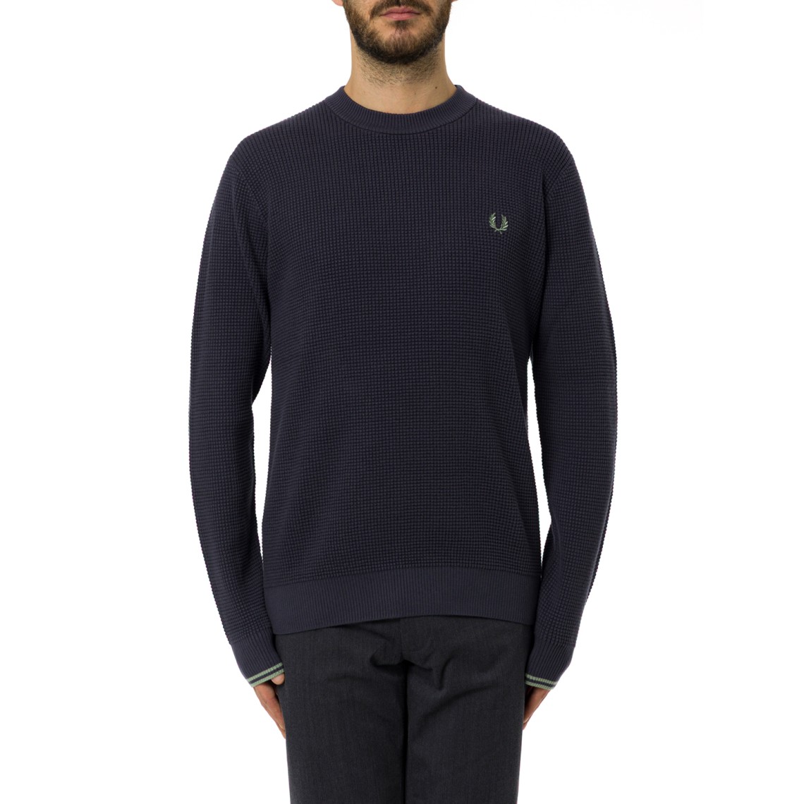 Maglione con lavorazione goffrata Fred Perry