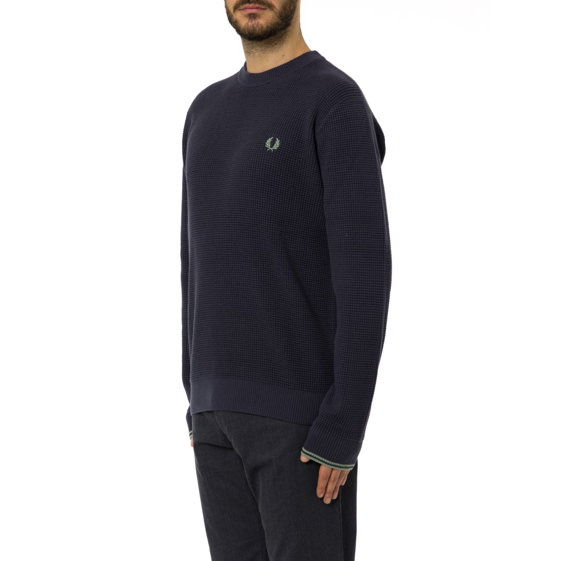 Maglione con lavorazione goffrata Fred Perry