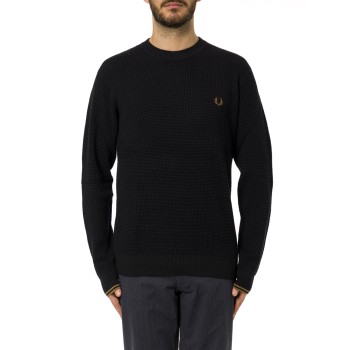 Maglione con lavorazione goffrata Fred Perry