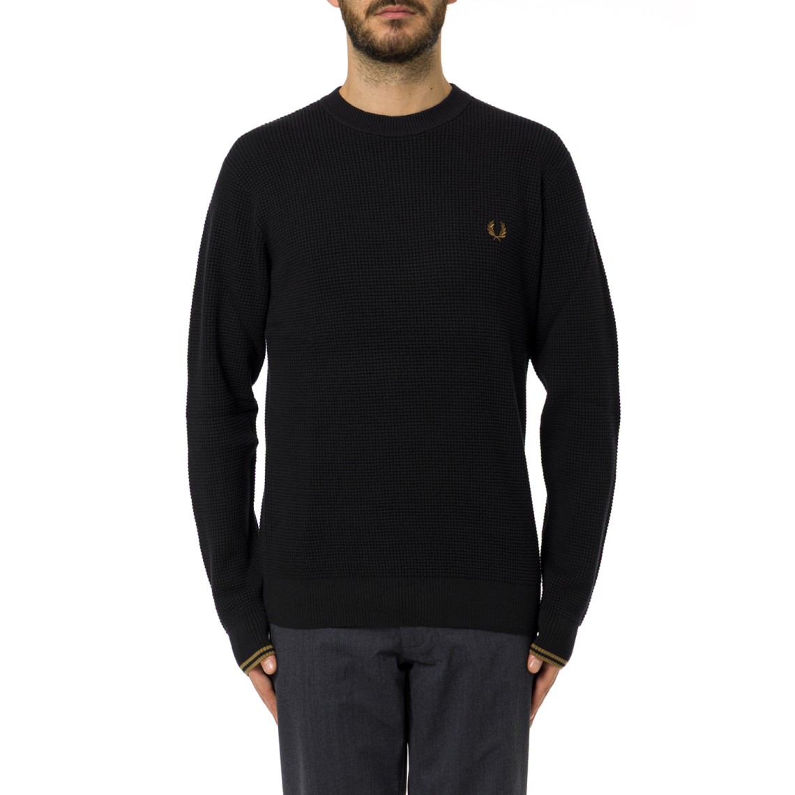 Maglione con lavorazione goffrata Fred Perry