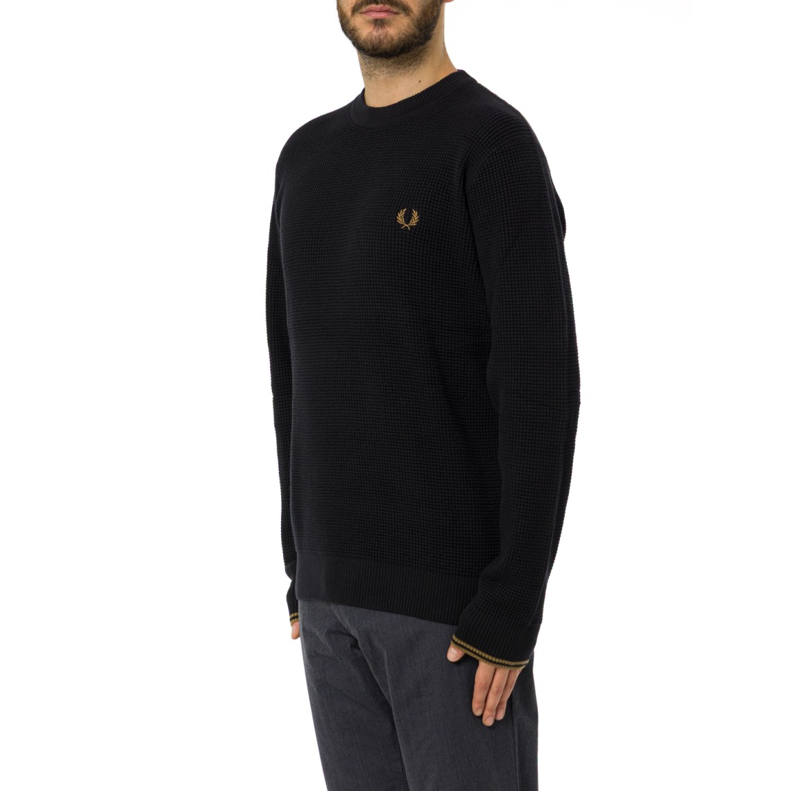 Maglione con lavorazione goffrata Fred Perry