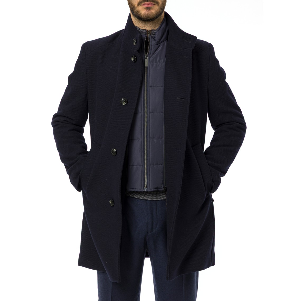 Cappotto con gilet Bugatti