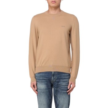 Maglia con ricamo logo Boss