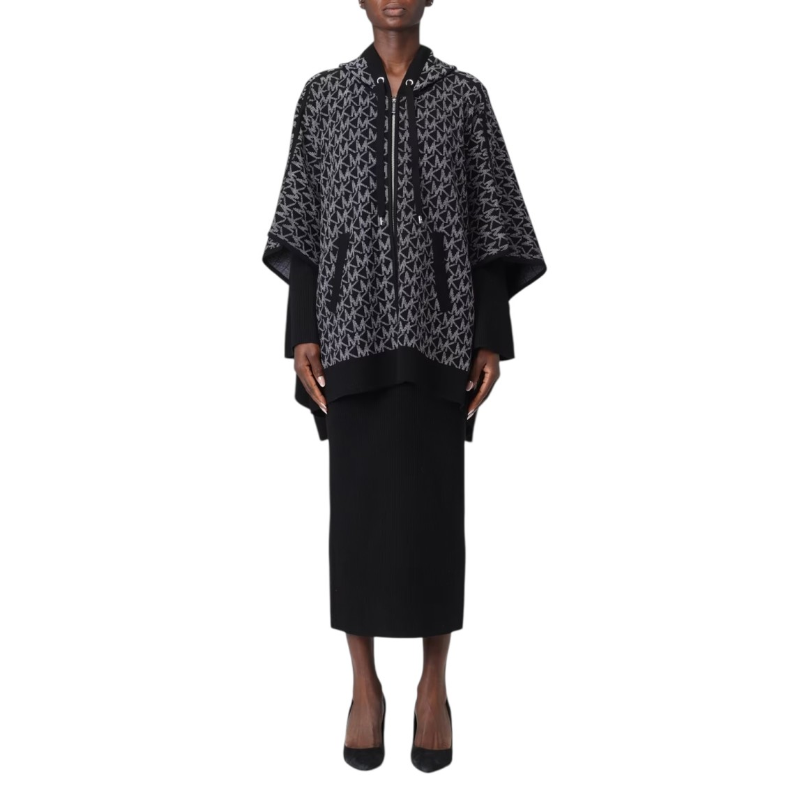 Mantella in maglia con monogram all-over Michael Kors