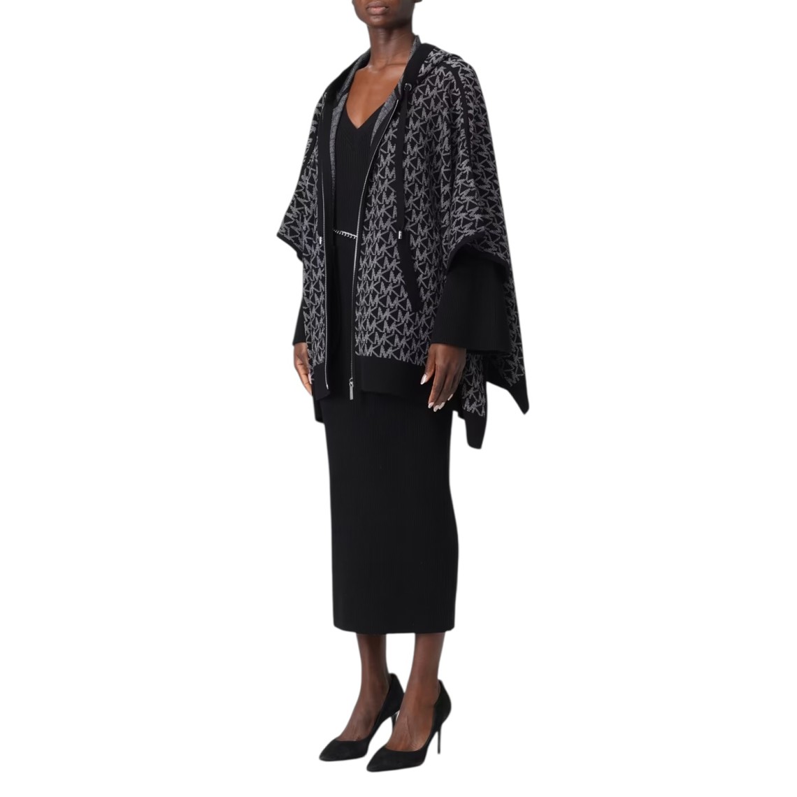 Mantella in maglia con monogram all-over Michael Kors