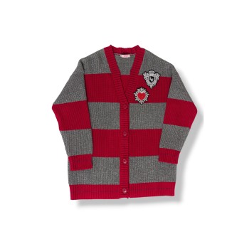 Cardigan in misto viscosa a righe Liu Jo