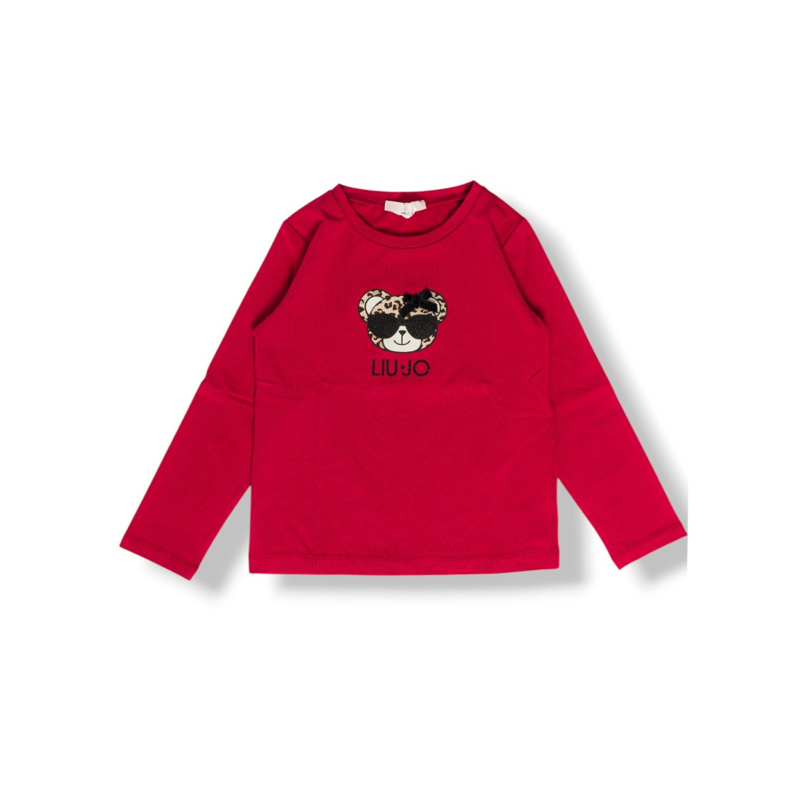 T-shirt in cotone con Teddy animalier Liu Jo