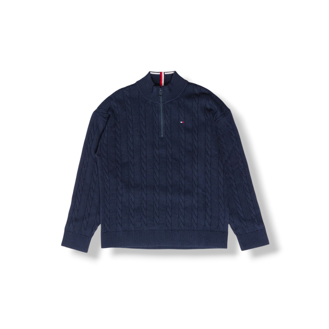 Pullover half-zip in maglia intrecciata Tommy Hilfiger