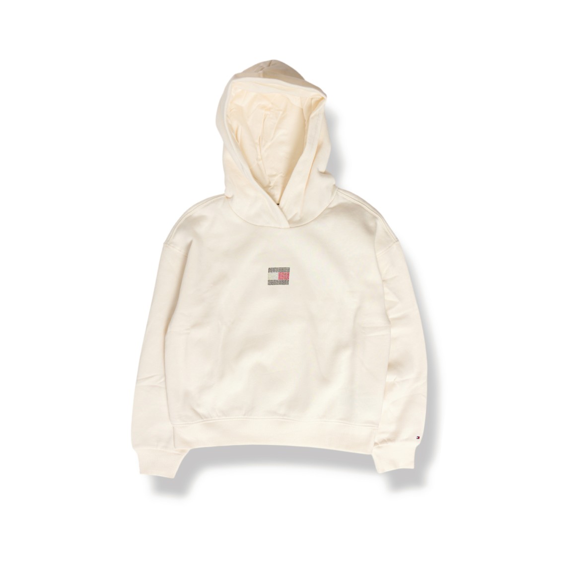 Felpa relaxed fit con logo in strass Tommy Hilfiger