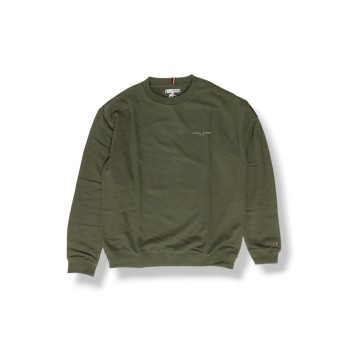 Felpa girocollo in misto cotone con logo Tommy Hilfiger