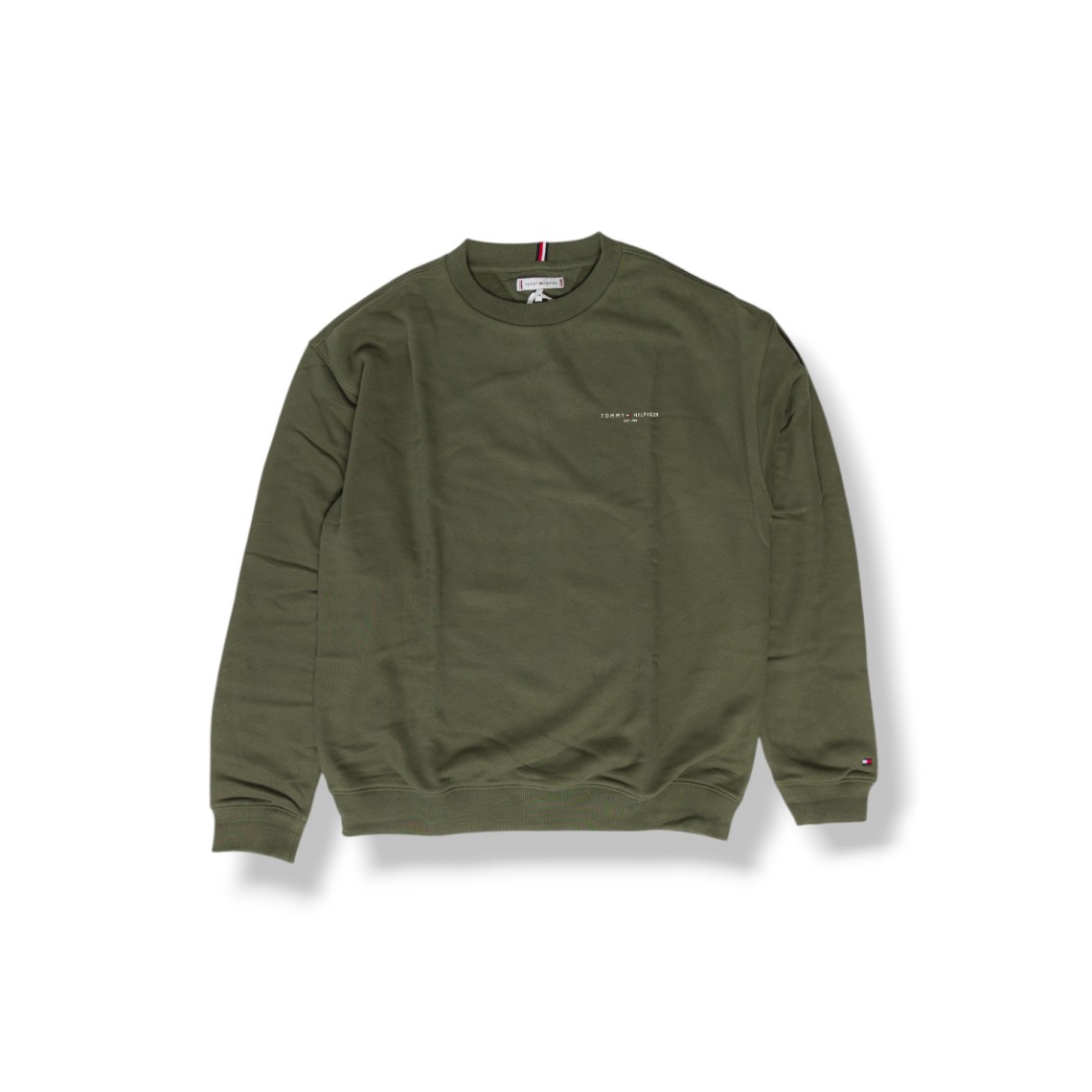 Felpa girocollo in misto cotone con logo Tommy Hilfiger