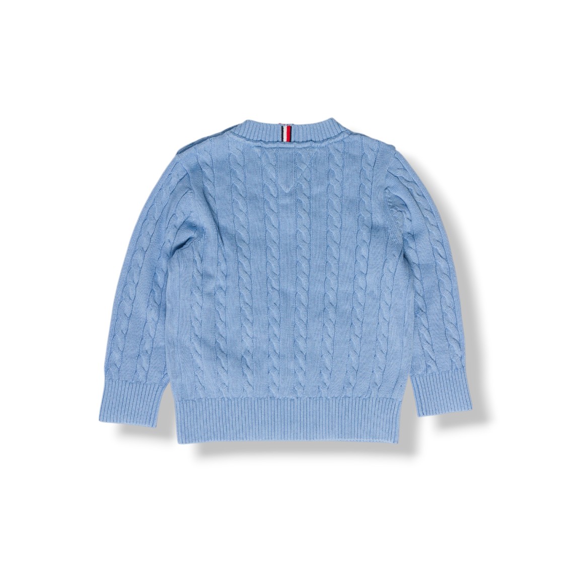 Maglione in cotone intrecciato con logo Tommy Hilfiger