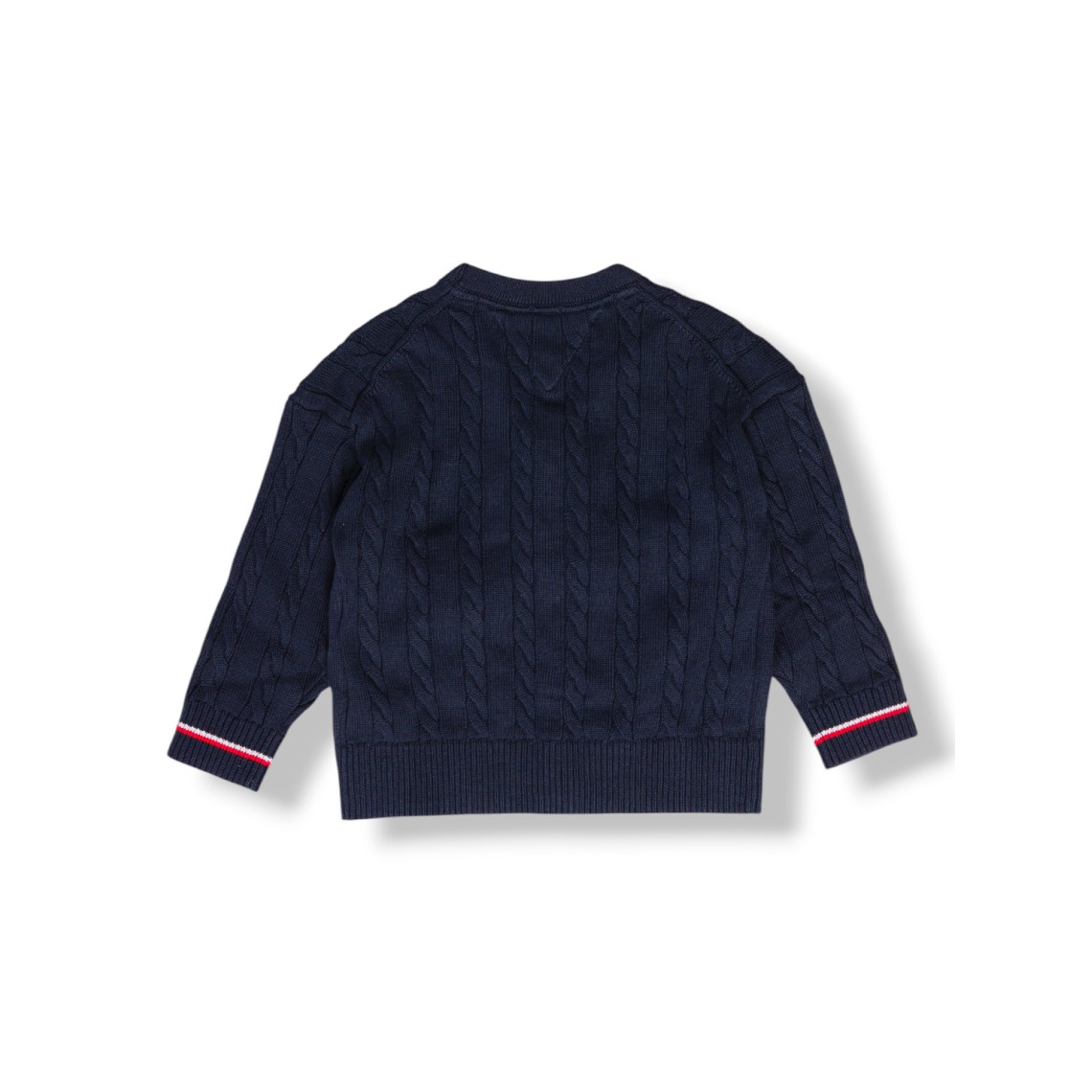 Cardigan in maglia intrecciata con logo Tommy Hilfiger