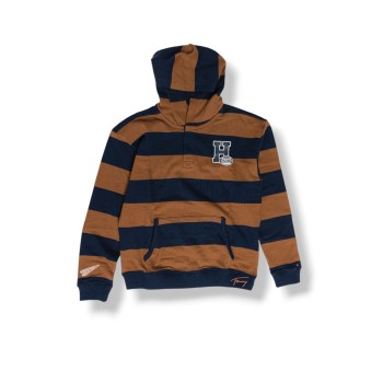 Felpa con cappuccio stile college a righe Tommy Hilfiger