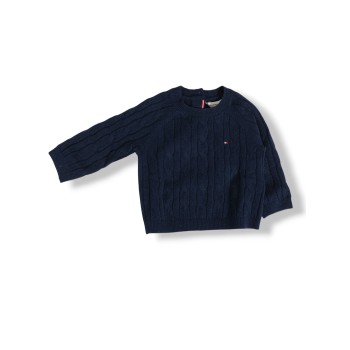 Set regalo tre pezzi in maglia intrecciata Tommy Hilfiger