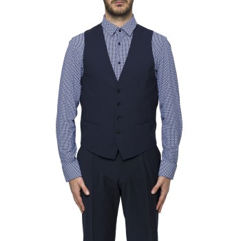 Gilet Boss slim fit in lana vergine 