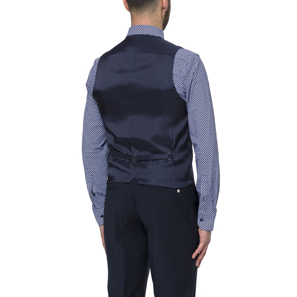 Gilet Boss slim fit in lana vergine 