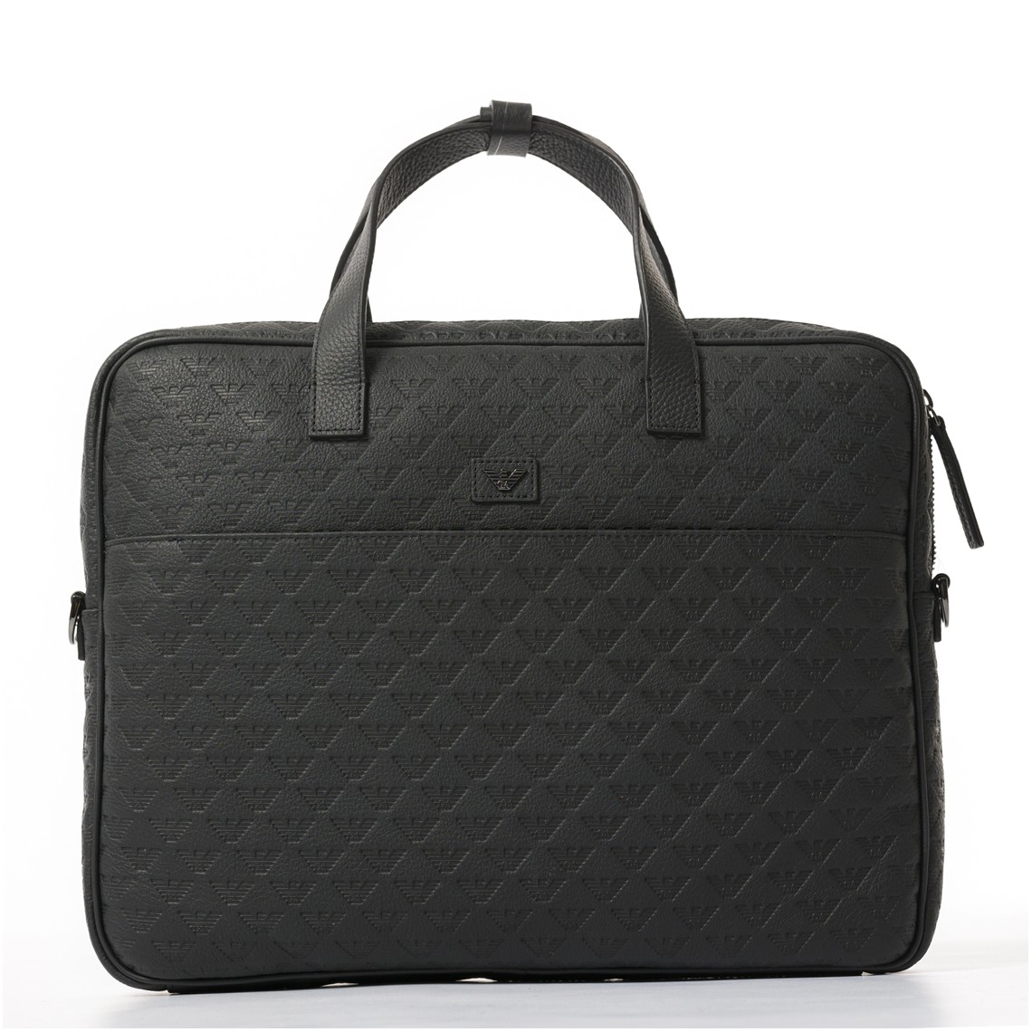 Valigetta in pelle monogram Emporio Armani